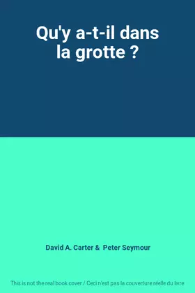 Couverture du produit · Qu'y a-t-il dans la grotte ?
