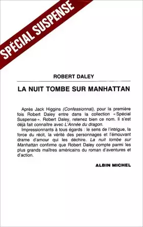 Couverture du produit · La nuit tombe sur Manhattan