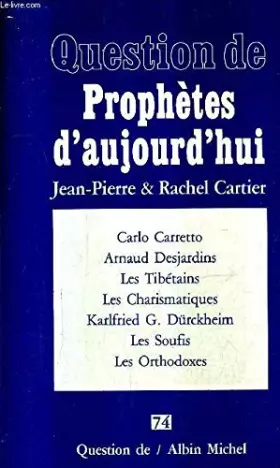Couverture du produit · Les prophètes d'aujourd'hui
