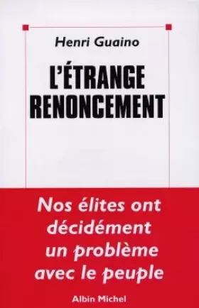 Couverture du produit · L'étrange renoncement