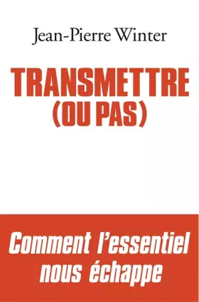 Couverture du produit · Transmettre (ou pas)