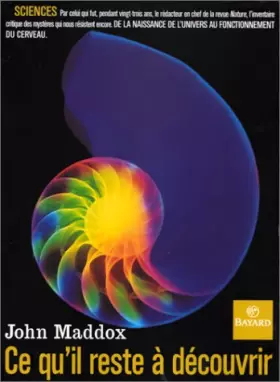 Couverture du produit · Ce qu'il reste à découvrir