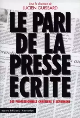 Couverture du produit · Pari de la presse écrite