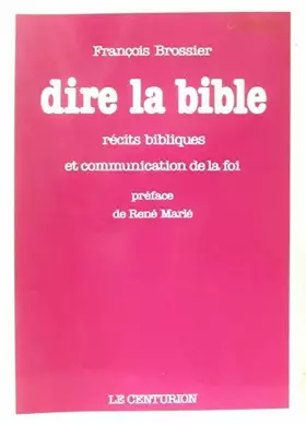 Couverture du produit · Dire la bible