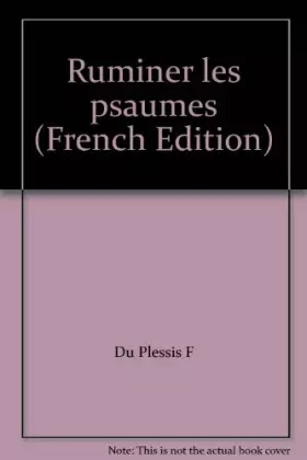 Couverture du produit · Ruminer les Psaumes