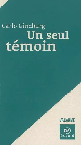 Couverture du produit · Un seul temoin