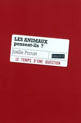 Couverture du produit · Animaux Pensent-Ils (Les) ?
