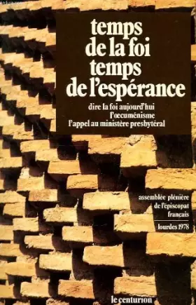 Couverture du produit · Temps de la foi, temps de l'espérance