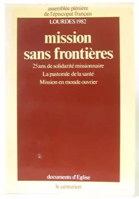 Couverture du produit · Mission sans frontières