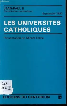 Couverture du produit · Les universites catholiques