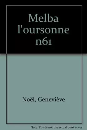Couverture du produit · Melba l'oursonne
