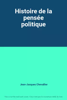 Couverture du produit · Histoire de la pensée politique