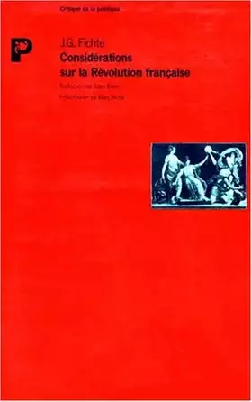 Couverture du produit · CONSIDERATION SUR LA REVOLUTION FRANCAISE