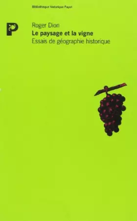 Couverture du produit · Le paysage et la vigne