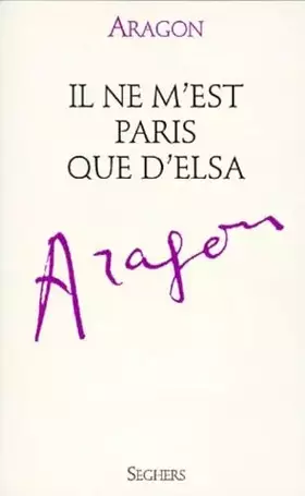 Couverture du produit · Il ne m'est Paris que d'Elsa