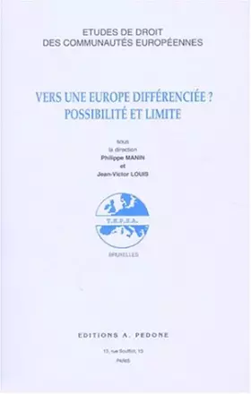 Couverture du produit · VERS UNE EUROPE DIFFERENCIEE ? Possibilité et limite