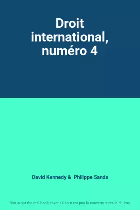 Couverture du produit · Droit international, numéro 4