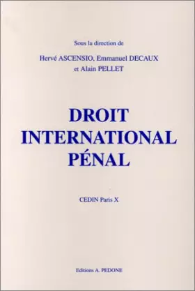 Couverture du produit · Droit international pénal