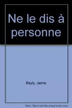 Couverture du produit · Ne le dis à personne