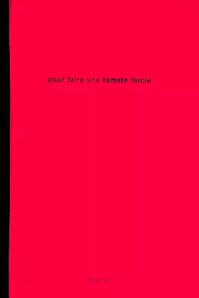 Couverture du produit · Pour faire une tomate farcie