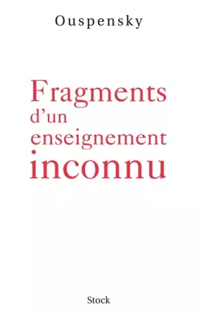 Couverture du produit · Fragments d'un enseignement inconnu