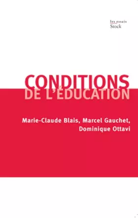 Couverture du produit · Conditions de l'éducation