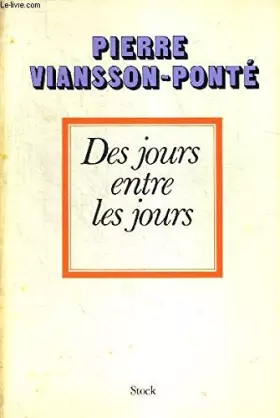Couverture du produit · Des jours entre les jours.Chroniques