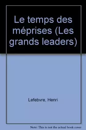 Couverture du produit · Le temps des méprises