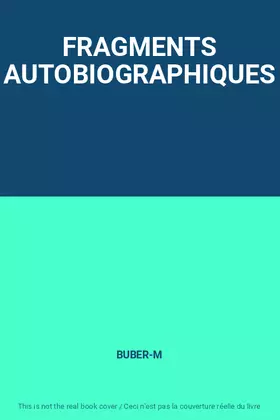 Couverture du produit · FRAGMENTS AUTOBIOGRAPHIQUES