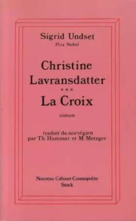 Couverture du produit · Christine Lavransdatter Tome 3 : La croix