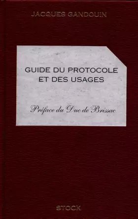 Couverture du produit · Guide du protocole et des usages : 5ème édition