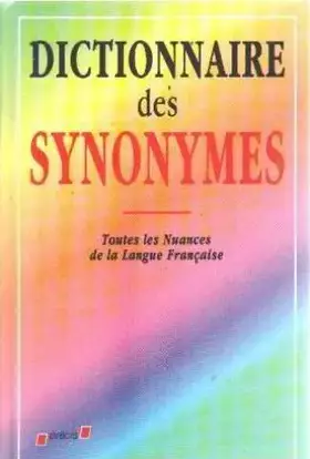 Couverture du produit · Dictionnaire des synonymes