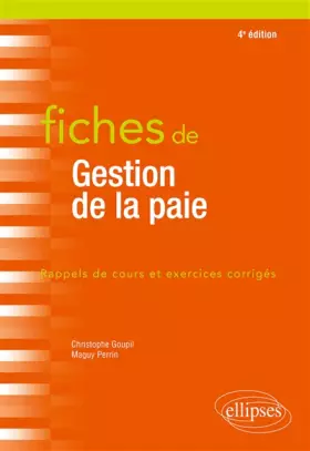 Couverture du produit · Fiches de Gestion de la paie - 4e édition