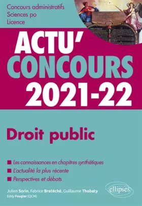 Couverture du produit · Droit public 2021-2022 - Cours et QCM