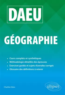 Couverture du produit · DAEU Géographie