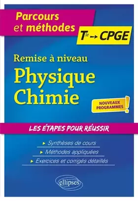 Couverture du produit · Remise à niveau Physique-Chimie, Tle aux CPGE