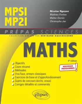 Couverture du produit · Mathématiques MPSI/MP2I - Programme 2021