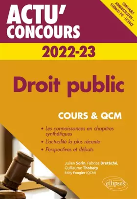 Couverture du produit · Droit public: Cours et QCM