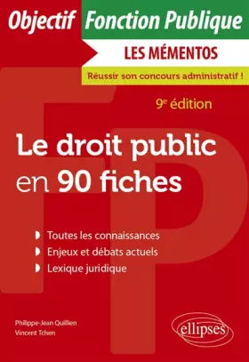 Couverture du produit · Le droit public en 90 fiches - 9e édition