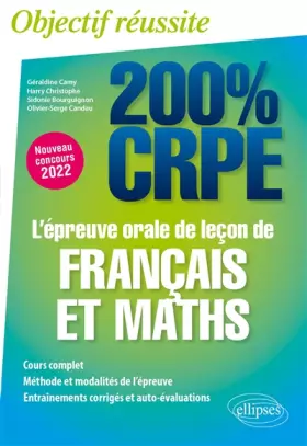 Couverture du produit · L'épreuve orale de leçon de français et maths