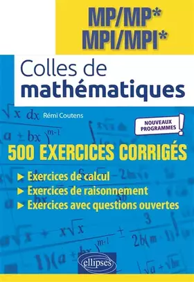 Couverture du produit · Colles de Mathématiques MP/MP* MPI/MPI*