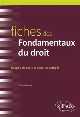 Couverture du produit · Fiches des Fondamentaux du droit