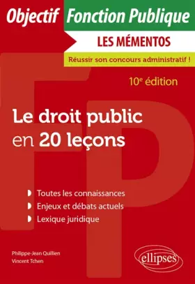 Couverture du produit · Le droit public en 20 leçons