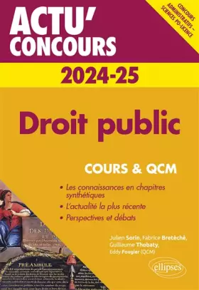 Couverture du produit · Droit public: Cours et QCM