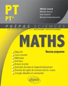 Couverture du produit · Maths PT/PT* Programme 2014