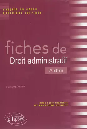 Couverture du produit · Fiches de Droit Administratif