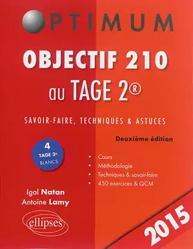 Couverture du produit · Objectif 210 au TAGE 2® Édition 2015