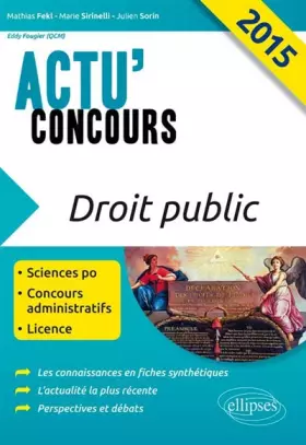 Couverture du produit · Droit Public 2015 Sciences Po Concours Administratifs Licence