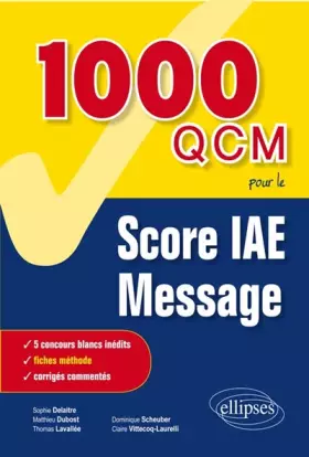Couverture du produit · 1000 QCM pour le Score IAE Message