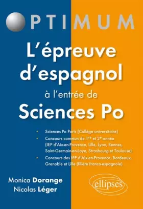 Couverture du produit · L'Épreuve d'Espagnol à l'Entrée de Sciences Po
